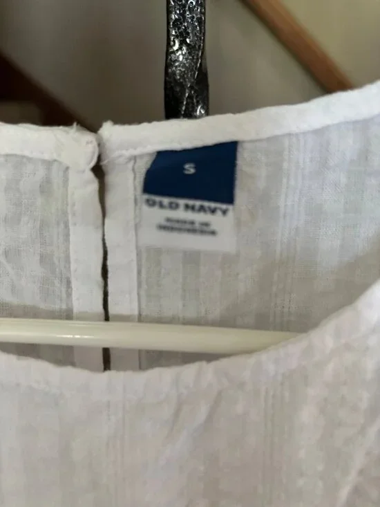 Womens White Old Navy Dress Gingham S - Picture 4 of 4